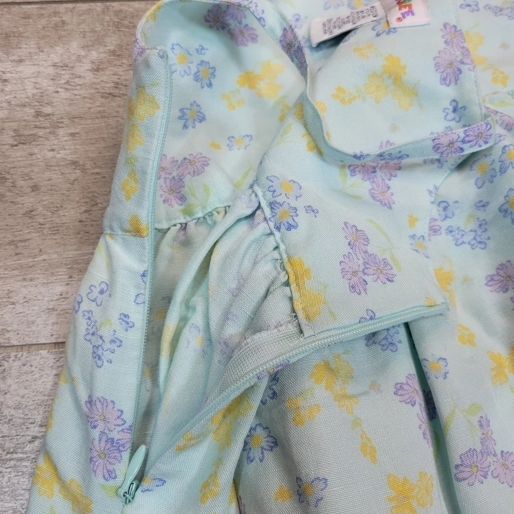 VTG Blue Floral Gymboree Girls Dress Size Medium